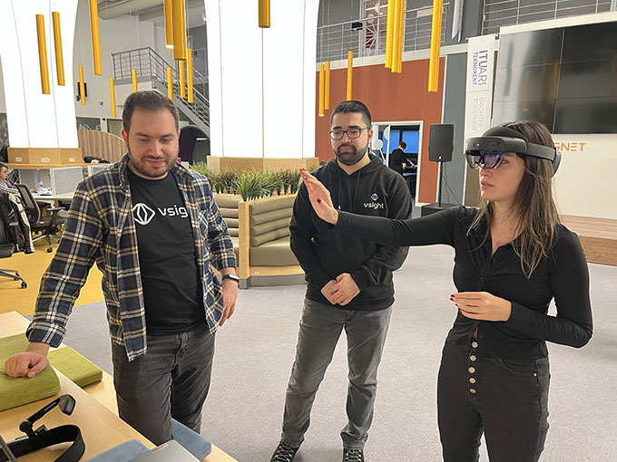 VSight team members at a company event