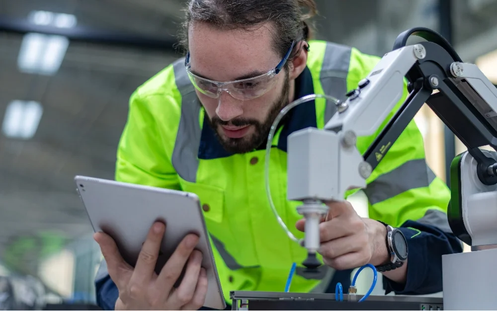 Onsite staff using pre-recorded video manuals for preliminary analysis