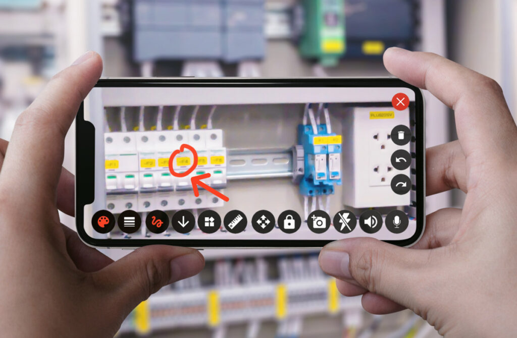 VSight augmented reality guidance overlaid on machinery in the field